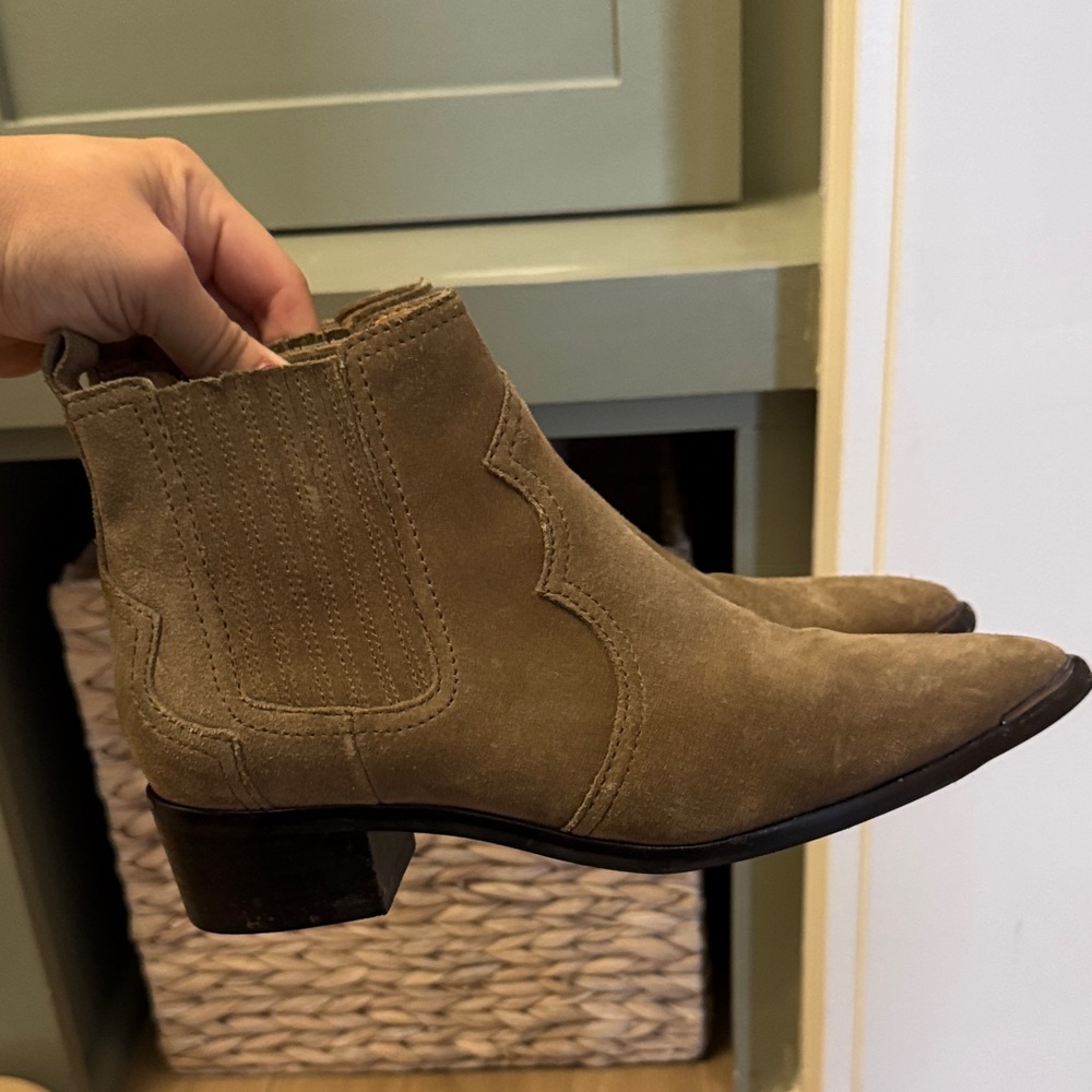 Marc Fisher Brown Suede Ankle Booties
